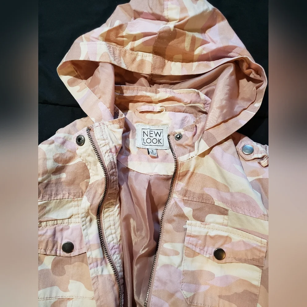 New look • size small • womens pink camo jacket - Picture 2 of 8